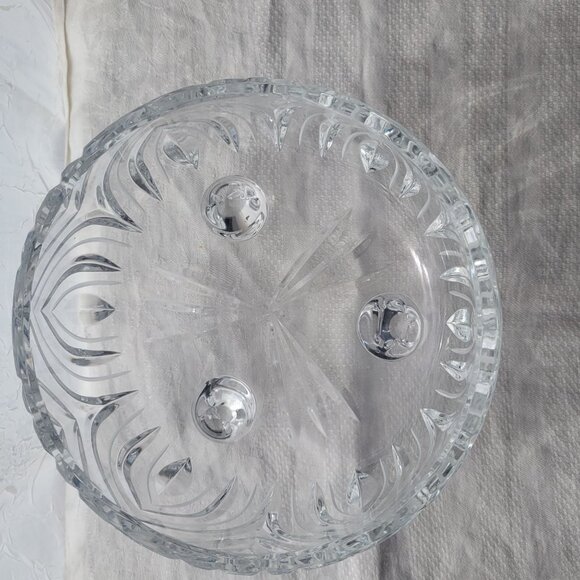 Vintage Crystal Footed Candy Dish Bowl 6" - Picture 3 of 10